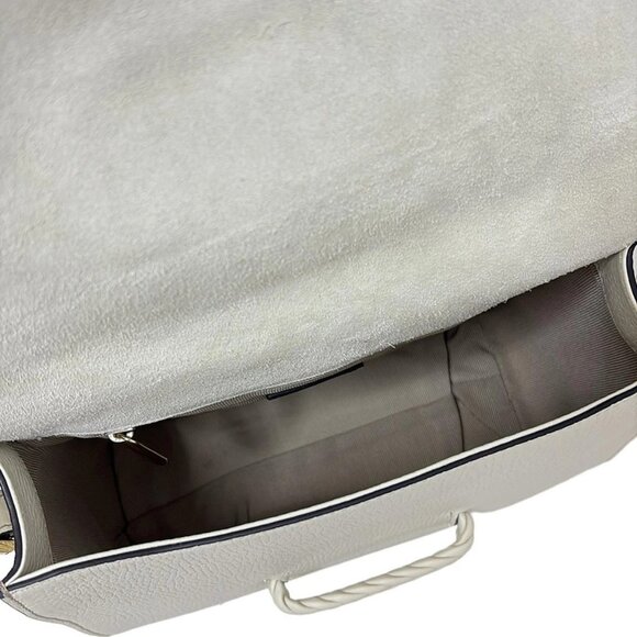 Auth FURLA - Cream Leather Handbag - Picture 6 of 10